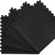 Puzzelmatten Zwart  - met afwerkingsrand 4 stuks van 60x60x1.2cm 
