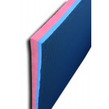 Puzzelmatten - Judomat rood / blauw  4 cm - Rijstro design  