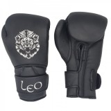 Bokshandschoenen PU - Leo Fearless Double Velcro Gloves PU Mat Black