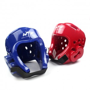 Taekwondo  hoofdbescherming / Helm (WTF) (Rood/Blauw) Topbudo
